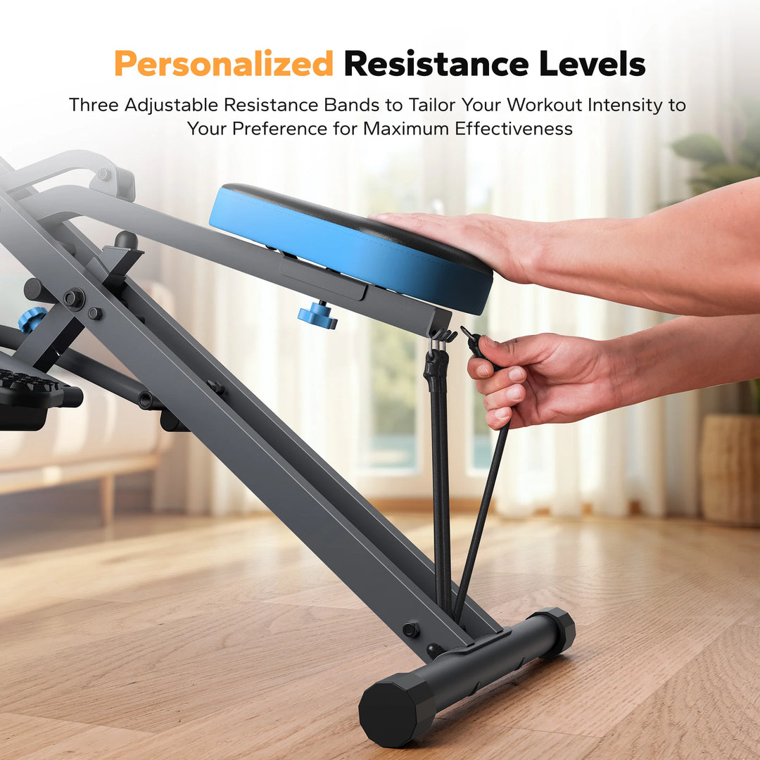 MERACH Squat Machine 2in1 Squat Rowing Machine Easy Setup Foldable Exercise Equipment Glute Trainer Machine Glutes Leg Home Fit