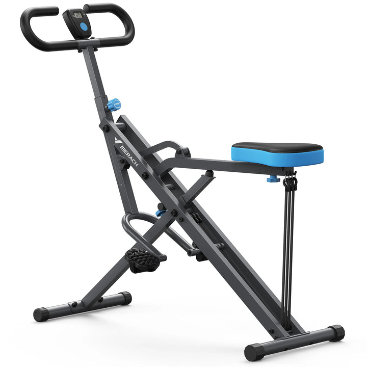 MERACH Squat Machine 2in1 Squat Rowing Machine Easy Setup Foldable Exercise Equipment Glute Trainer Machine Glutes Leg Home Fit
