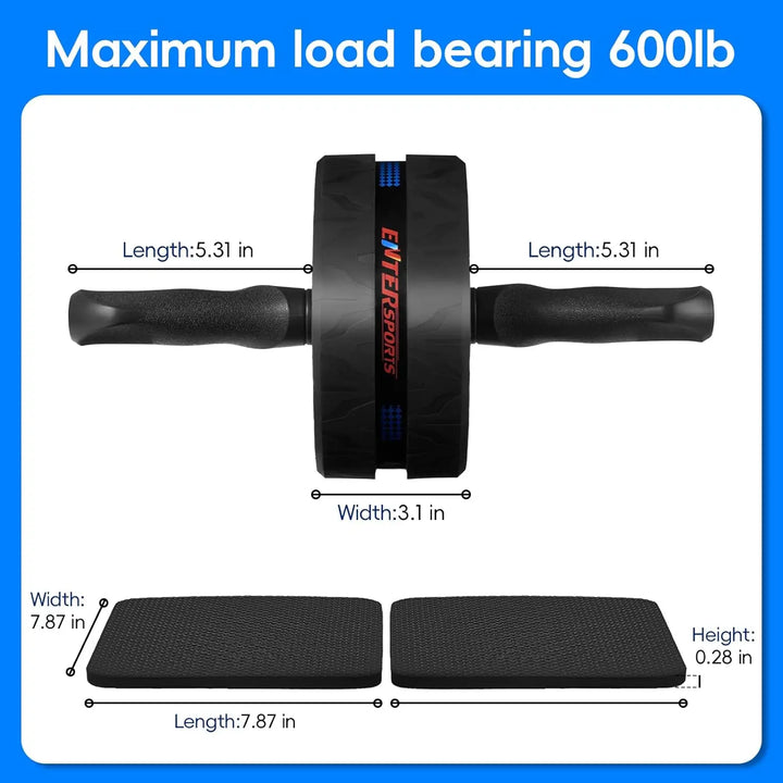 Ab Roller Wheel for Abs Workout - Abdominal Exercise Equipment with 2 Knee Pads for Home Gym, Core Strength Training, Fitness Eq