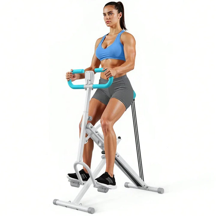 Squat Machine, 2 In 1 Squat Rowing Machine, Easy Setup Foldable Exercise Equipment, Glute Trainer Machine, Glutes Leg Home Worko