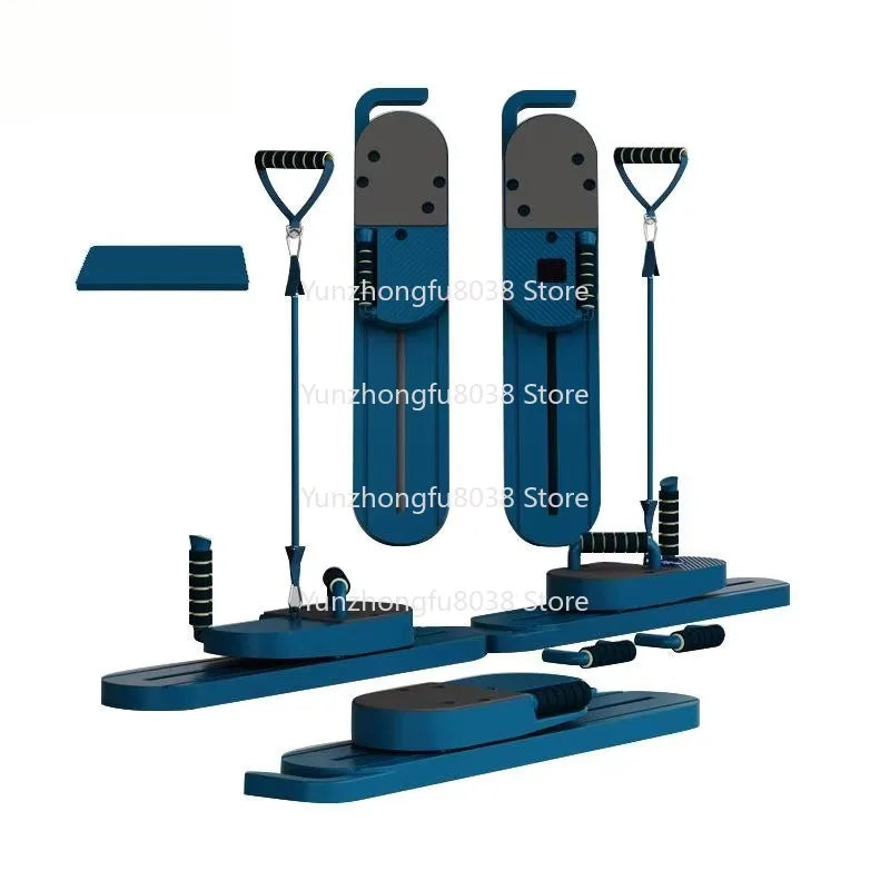 Durable Portable Multifunctional Pilates Reformer Board Folds Up for All Body Workouts in a Pilates Studio