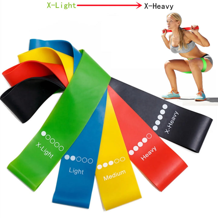 Different Resistance Bands Yoga Band Fitness Exercise Training Hip Tension Band Leg Squat Dance Elastic Loop Stretch Band