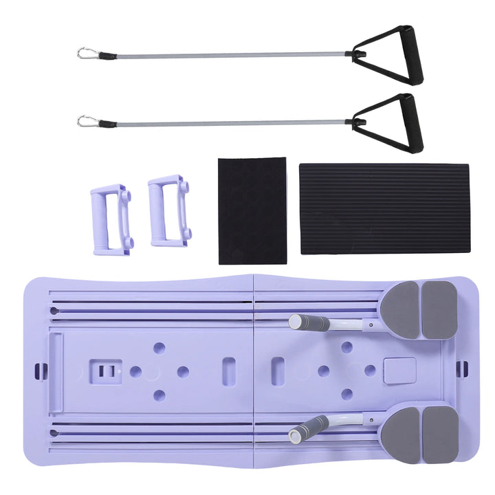 At Home Pilates Board Foldable 4-in-1 Exercise Ab Wheel Roller Exercise Equipment for Home Gym Workout Core Trainer