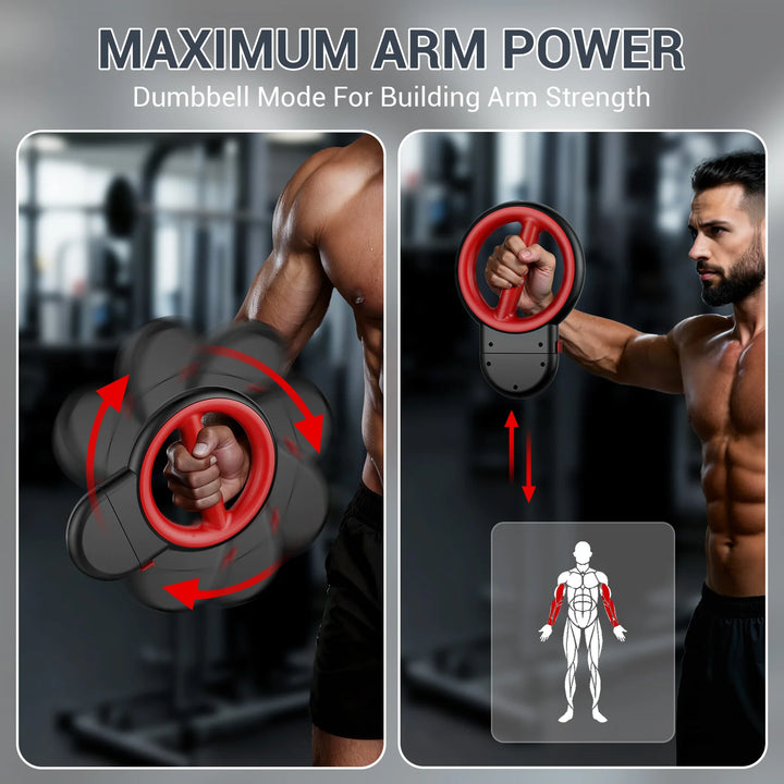 3 IN 1 Burn Machine,360° Rotatable Forearm Trainer,Chest Expansion,One-Handed Centrifugal Exercise,Adjustable 5 Level Resistance