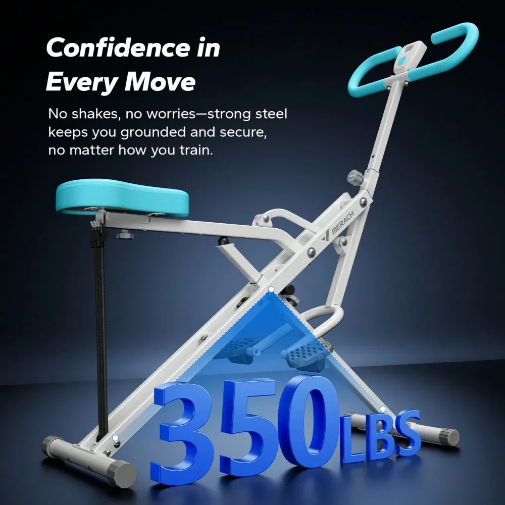 Squat Machine, 2 In 1 Squat Rowing Machine, Easy Setup Foldable Exercise Equipment, Glute Trainer Machine, Glutes Leg Home Worko